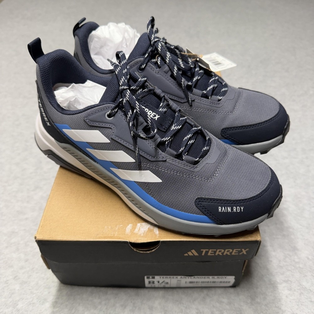 Adidas Terrex Anylander R Shoes Mens 8.5 Gray Waterproof Trail Hiking Rain.RDY